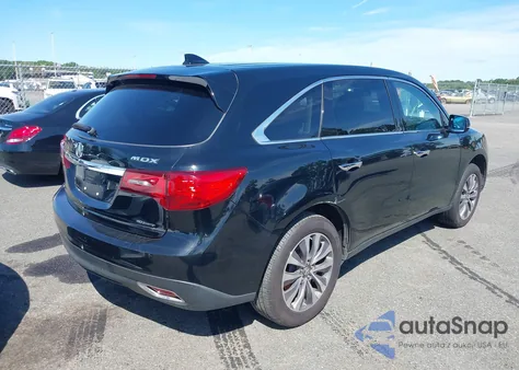 2014 Acura Mdx Technology Package z USA, uszkodzony, nr VIN 5FRYD4H41EB001669